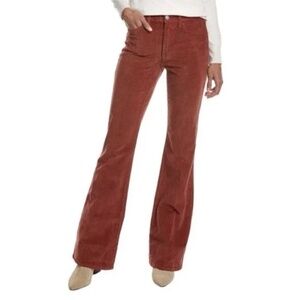 Joe's Jeans Brick Corduroy High-Rise Flare Pants Burnt Orange size 30
